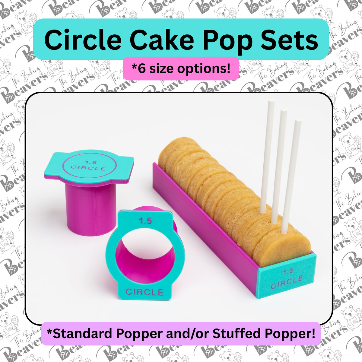 Circle Cake Pop Set (Cutter, Popper, Stuffed Popper and Tray)