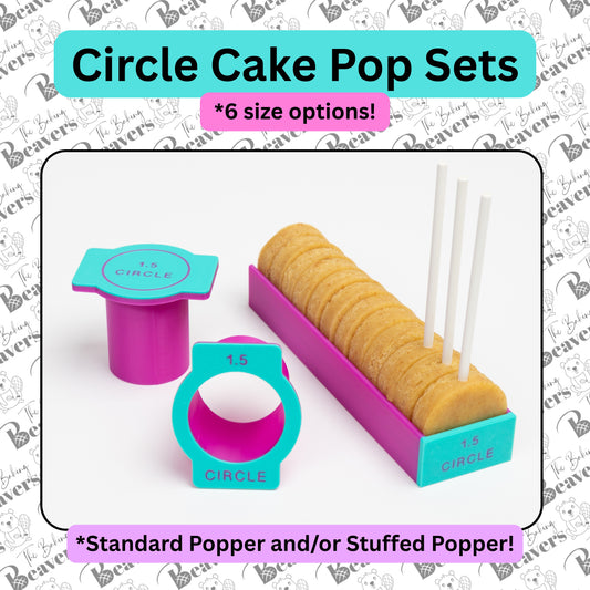 Circle Cake Pop Set (Cutter, Popper, Stuffed Popper and Tray)