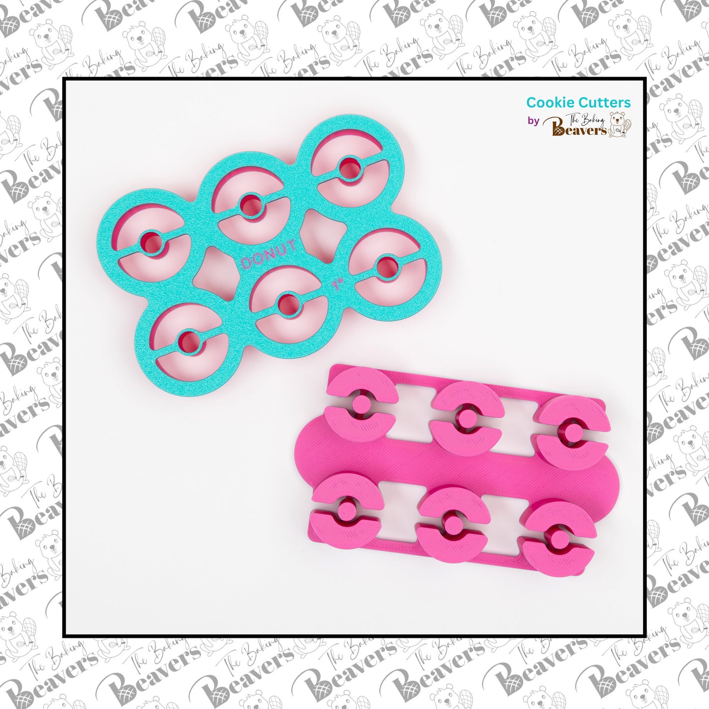 1" Donut Multi-Cutter / Elf Donuts / North Pole Donut Shop Micro Cookie Cutters + Plunger / Dough Popper