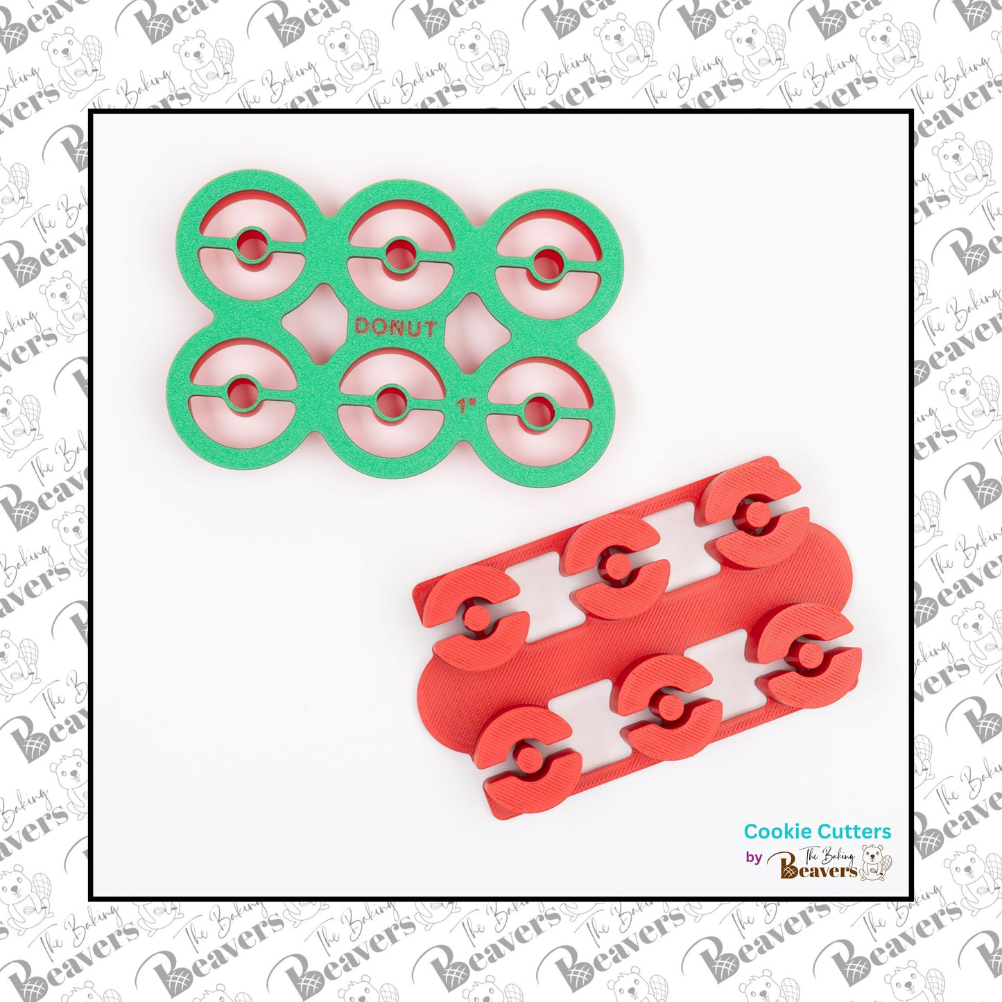 1" Donut Multi-Cutter / Elf Donuts / North Pole Donut Shop Micro Cookie Cutters + Plunger / Dough Popper