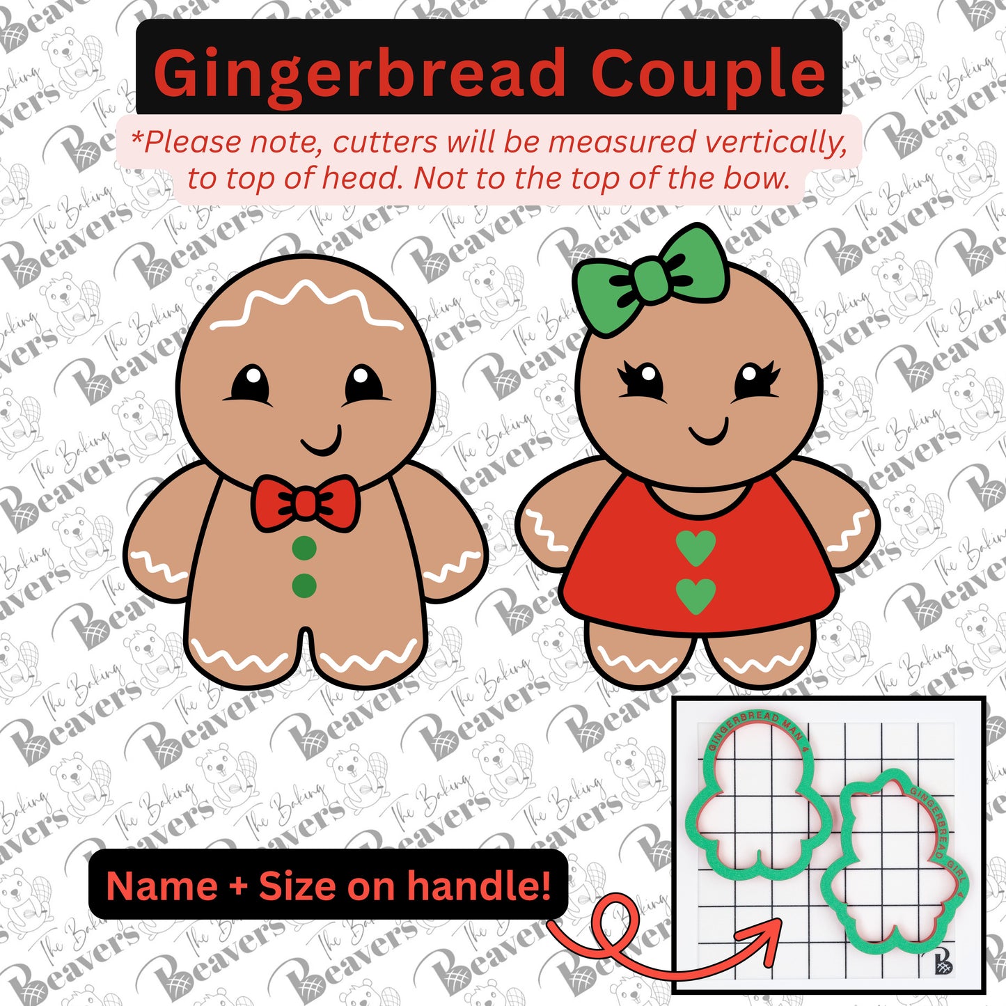 Chunky Gingerbread COUPLE Cookie Cutters (sold individually or as a set)