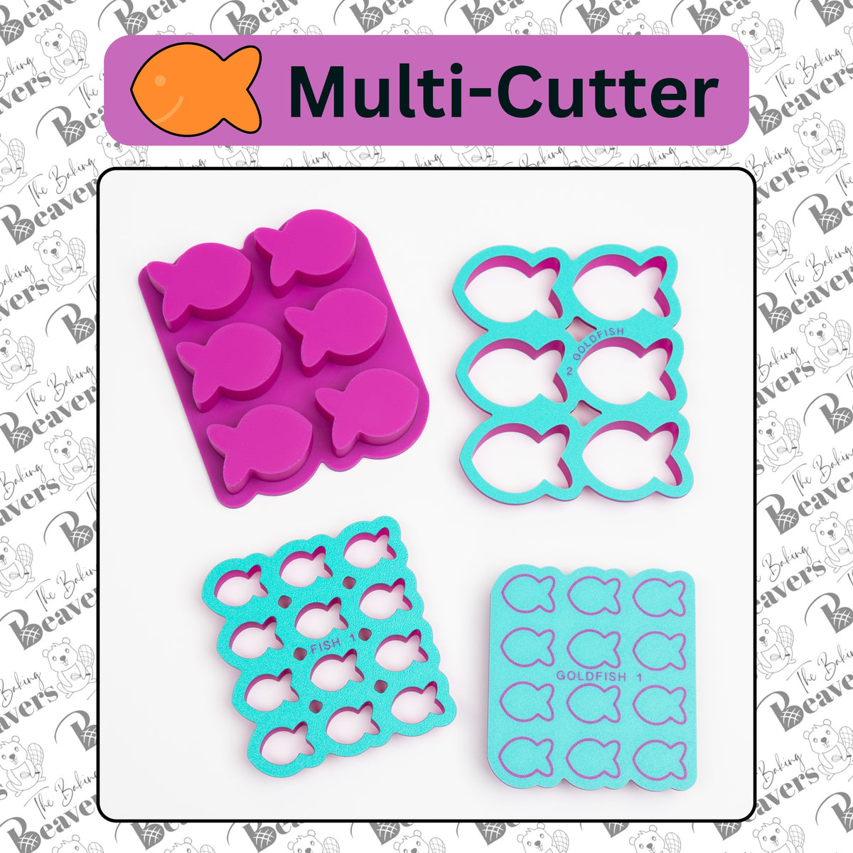 Gold Fish - Multi Cookie Cutter (Cuts 6 or 12 Goldfish at Once)