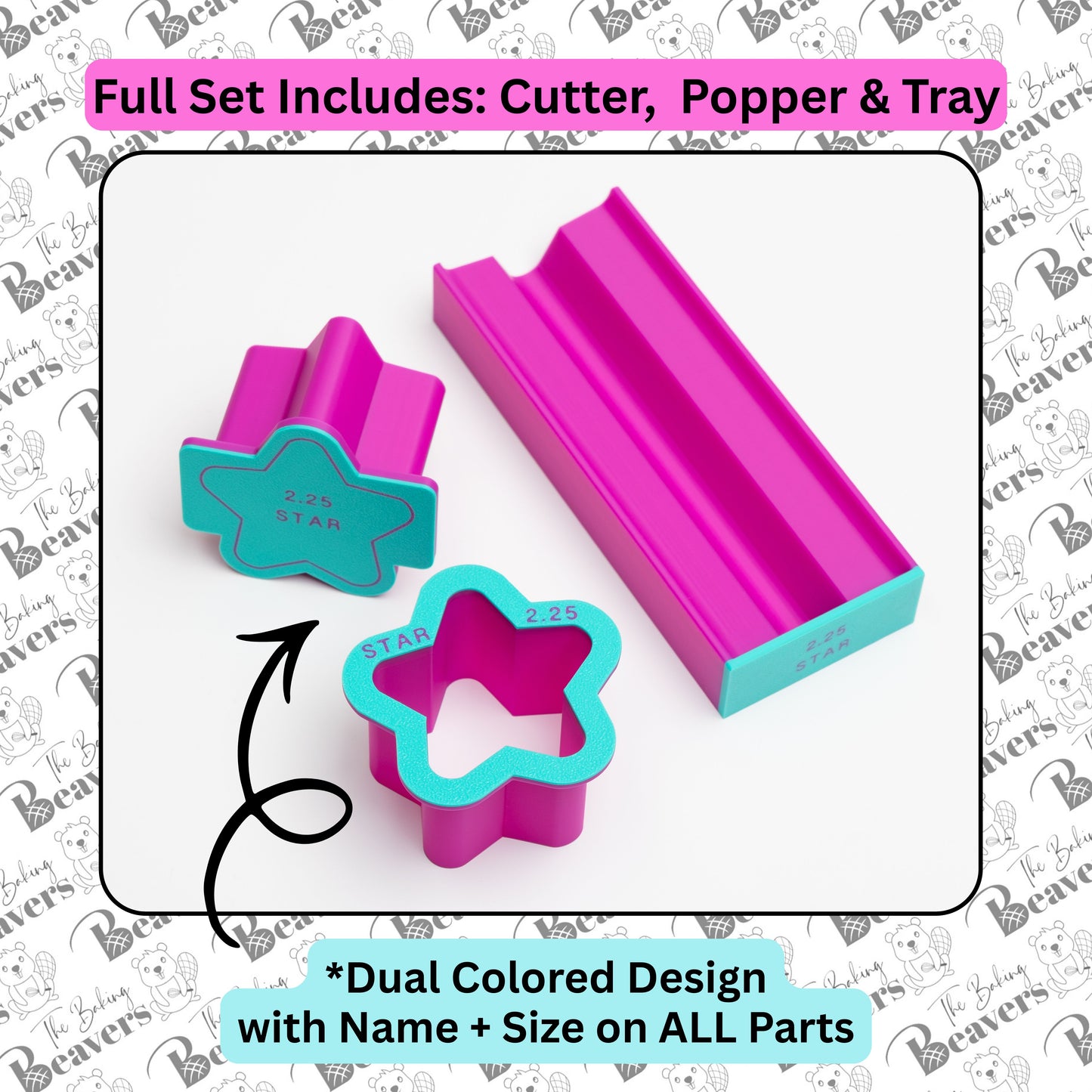 Star Cake Pop Set (Cutter, Popper and Tray)