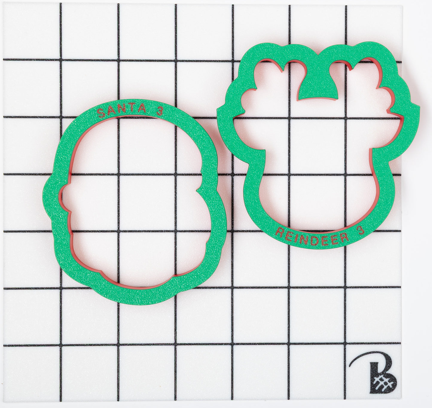 Santa & Rudolph Faces (chunky version) Cookie Cutters (Set of 2)