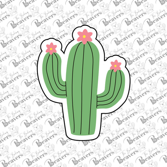 Cactus with Flowers Cookie Cutter