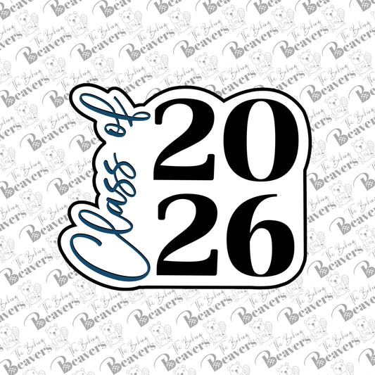 Class of 2026 Graduation Cookie Cutter (optional year stencil_