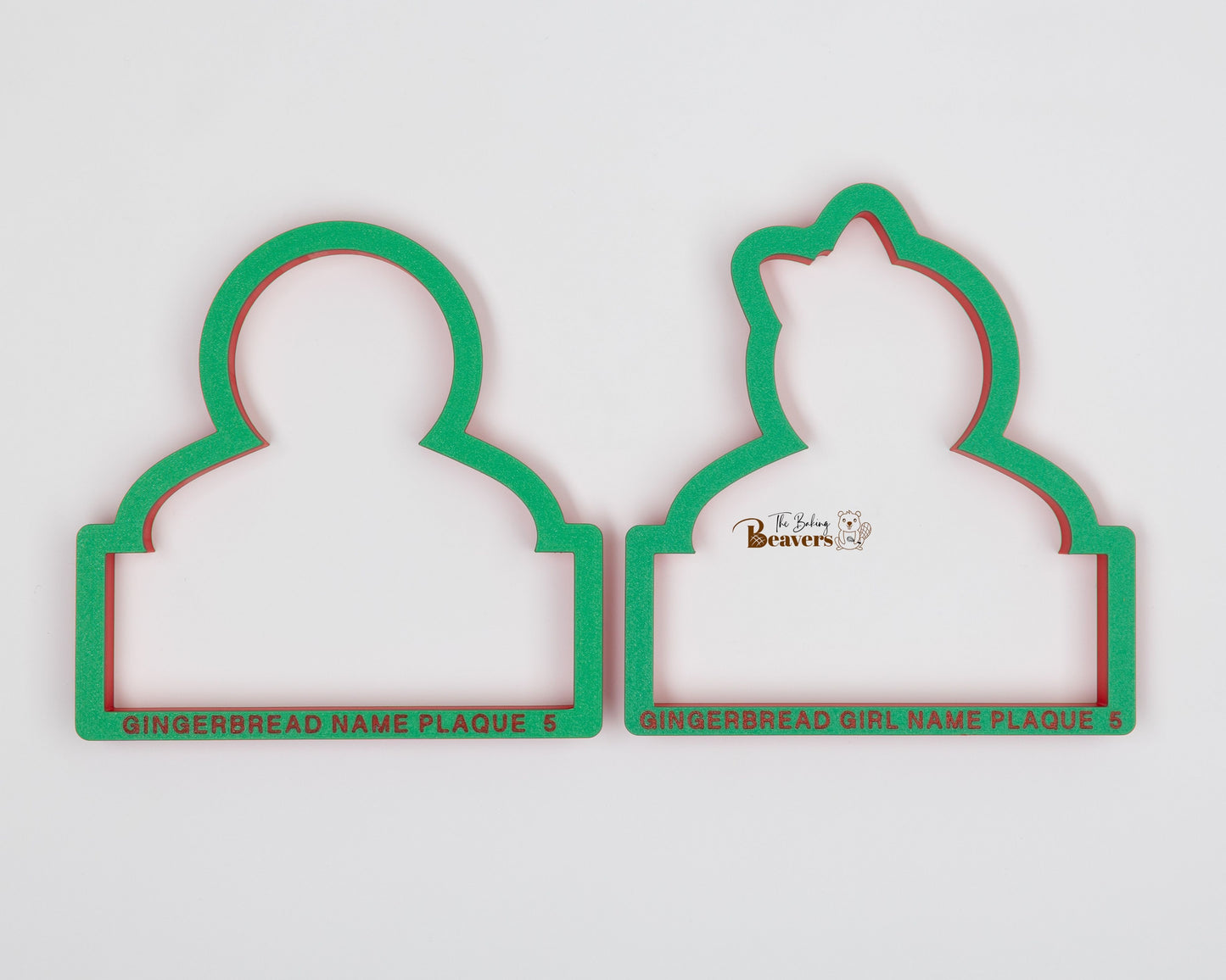 Gingerbread Man Couple (Set of 2) Name Plaque Cookie Cutter