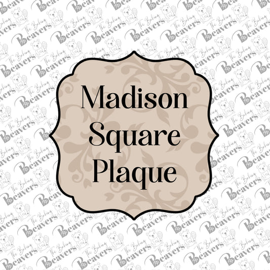 Madison Square Plaque Cookie Cutter