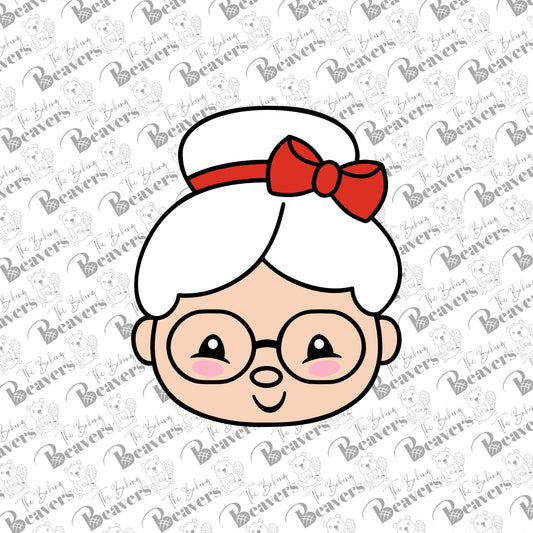 Mrs. Claus (chunky version) Cookie Cutter