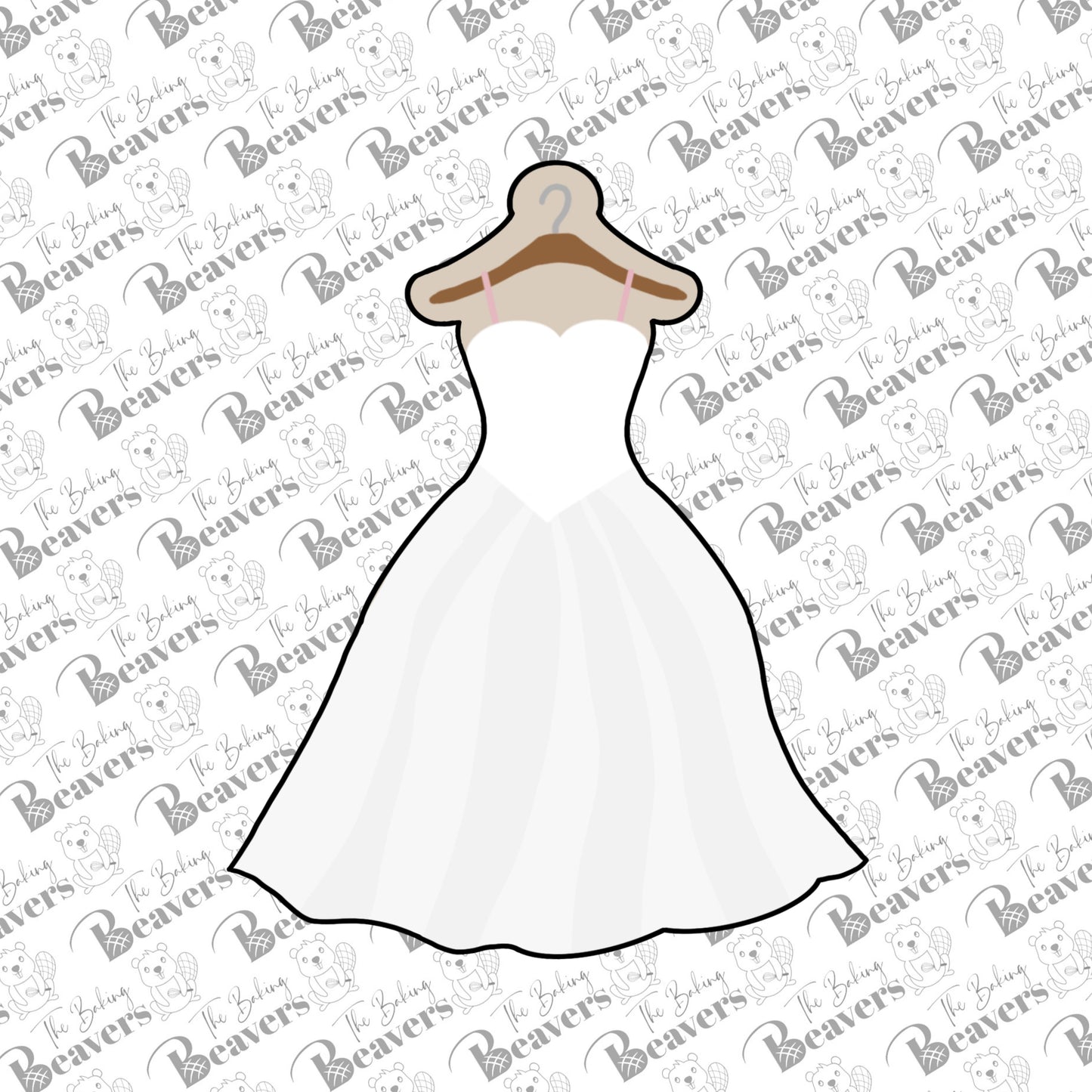 Wedding Dress on Hanger Cookie Cutter