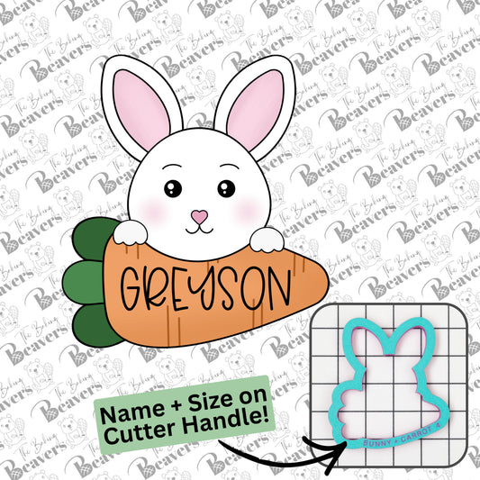 Easter Bunny with Carrot Plaque Cookie Cutter