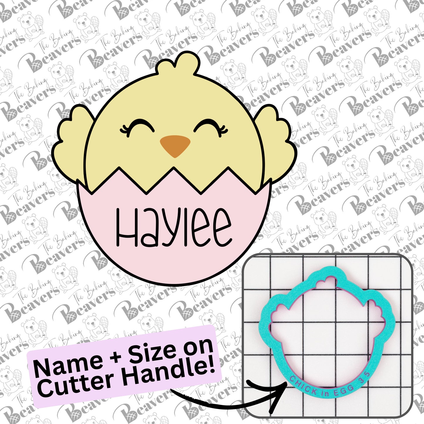 Chick in an Egg (wide/rounded) Cookie Cutter