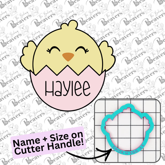 Chick in an Egg (wide/rounded) Cookie Cutter