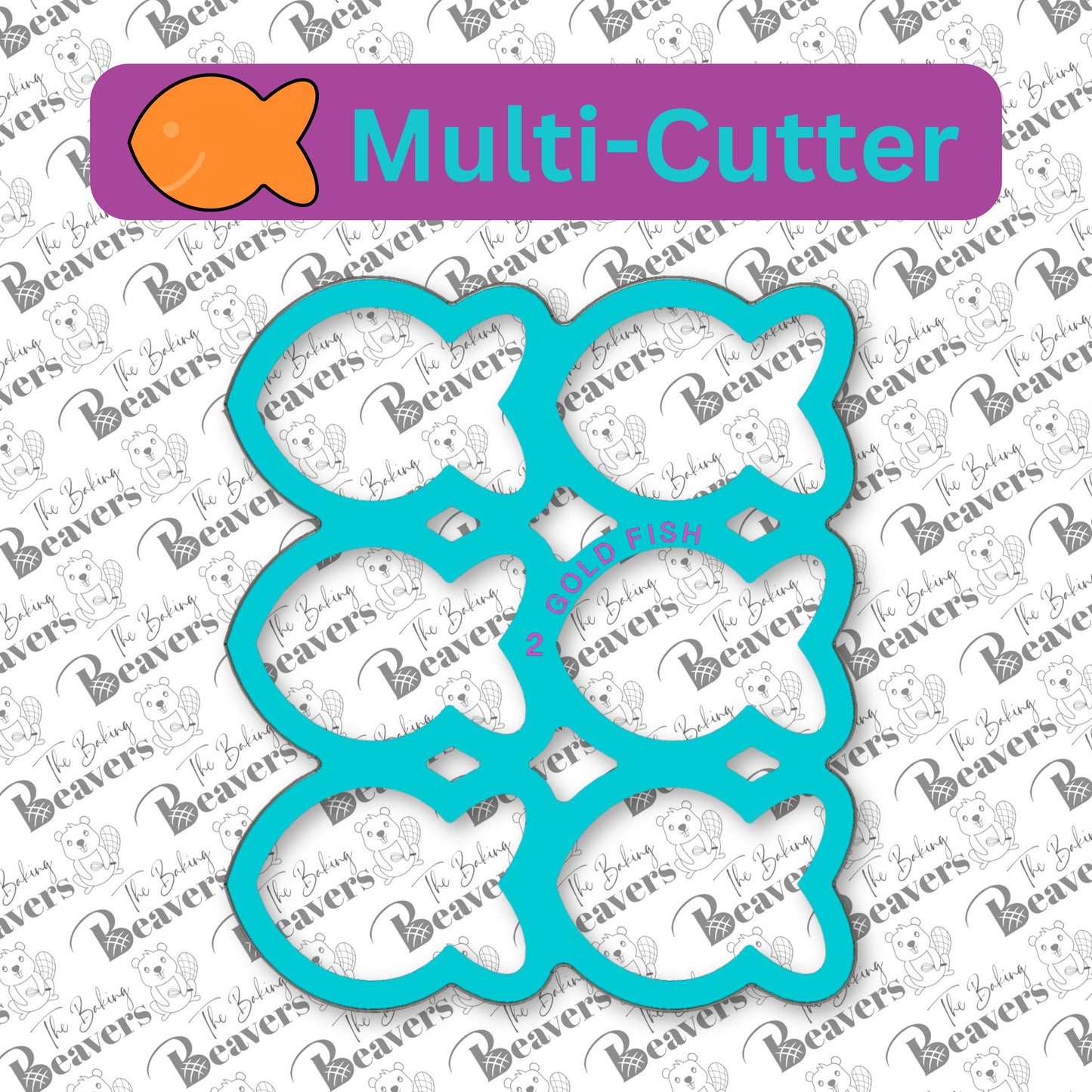 Gold Fish - Multi Cookie Cutter (Cuts 6 or 12 Goldfish at Once)