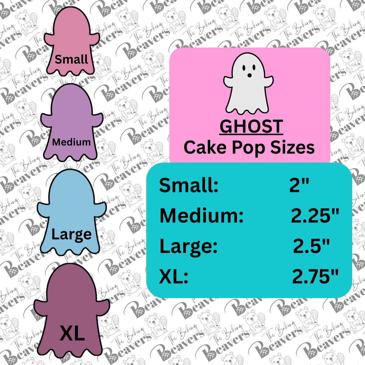 Halloween GHOST Cake Pop Mold Set (Cutter, Popper and Tray + Detailed Popper option)