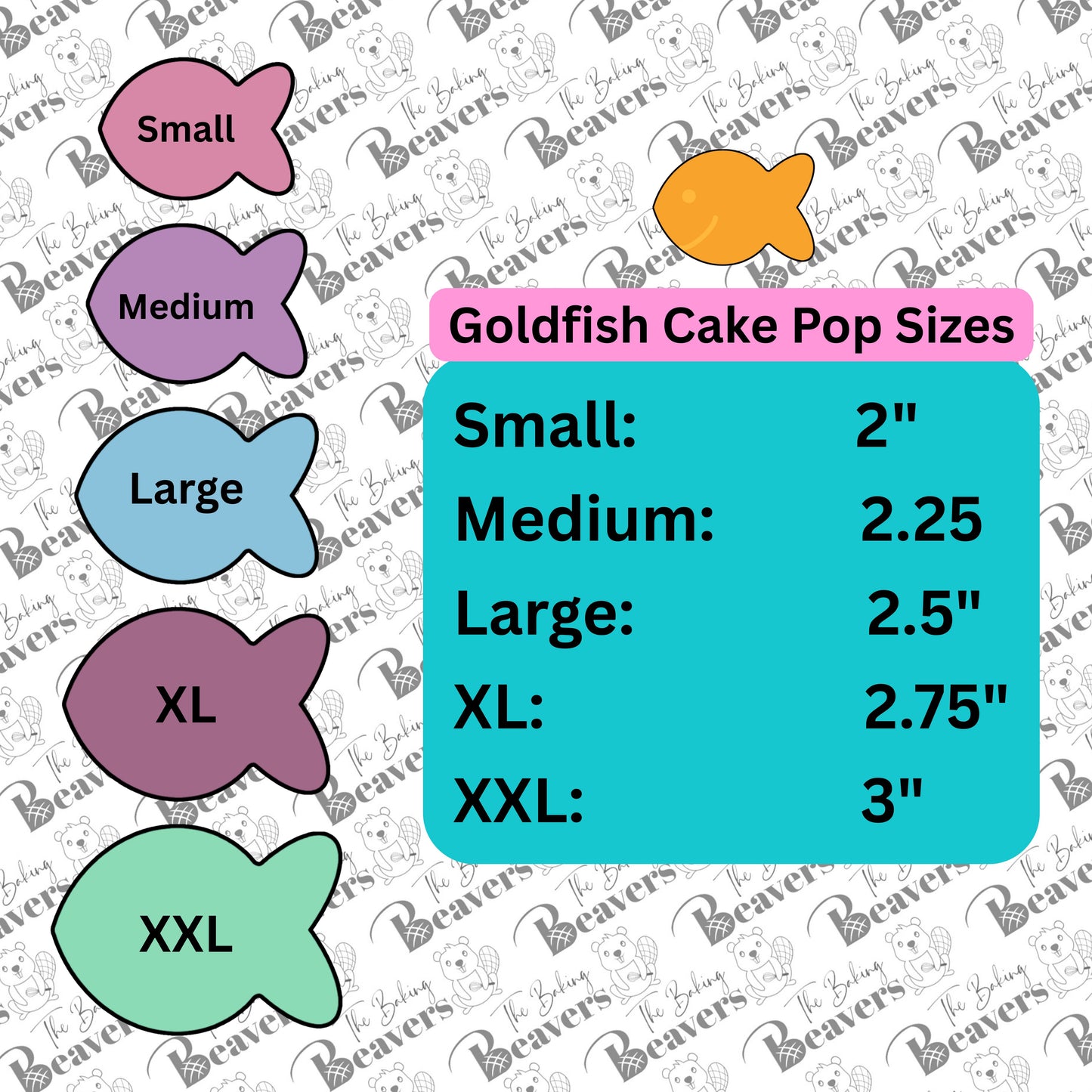 Goldfish Cake Pop Set (Cutter, Popper and Tray)