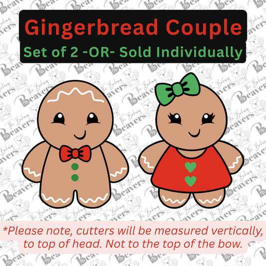 Chunky Gingerbread Couple Cookie Cutters (sold individually or as a set)