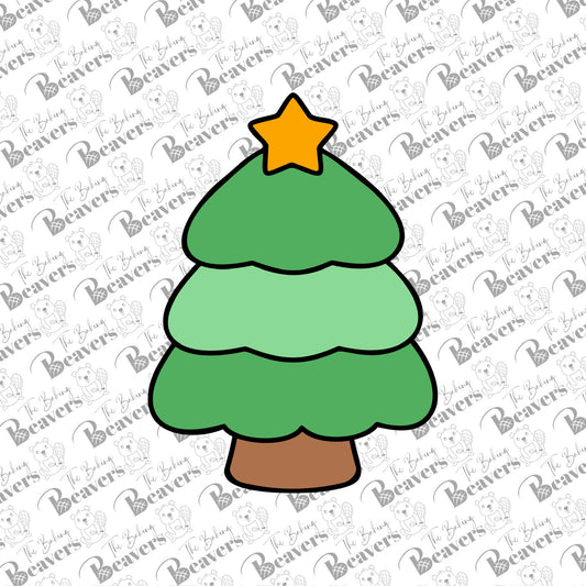 Chunky Christmas Tree with Star Cookie Cutter