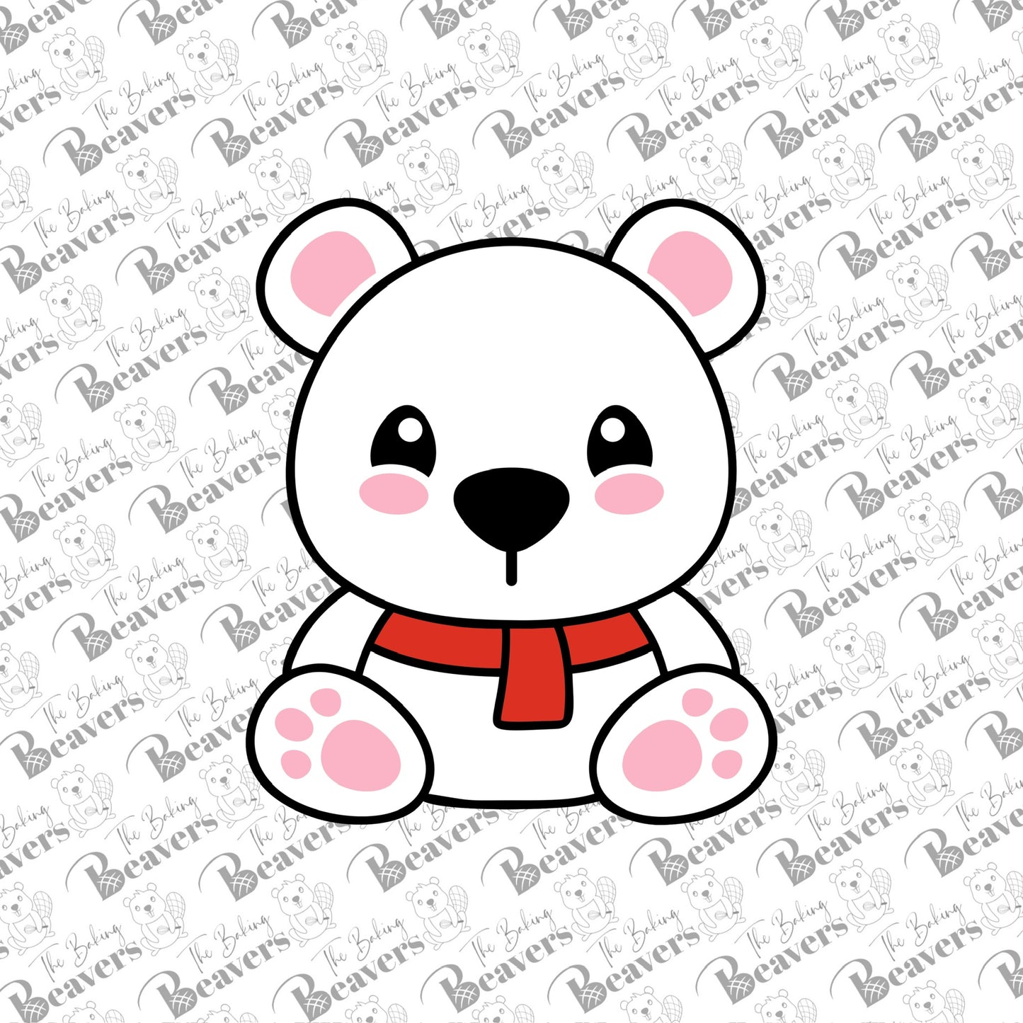 Chunky Christmas Polar Bear Cookie Cutter