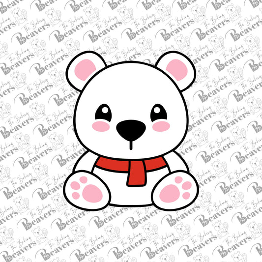 Chunky Christmas Polar Bear Cookie Cutter