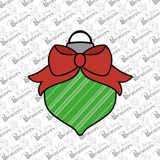 Chunky Christmas Ornament with Bow Cookie Cutter