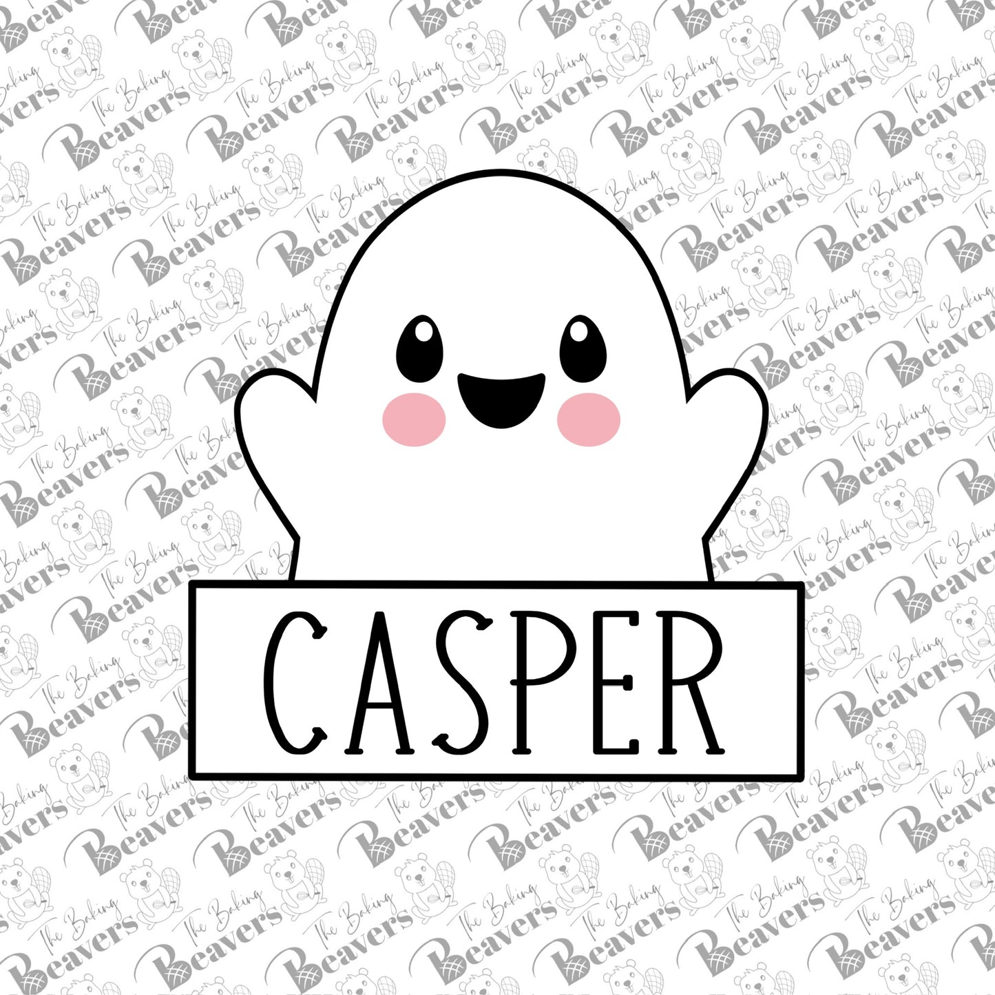Ghost Name Plaque Cookie Cutter
