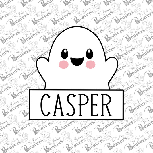 Ghost Name Plaque Cookie Cutter