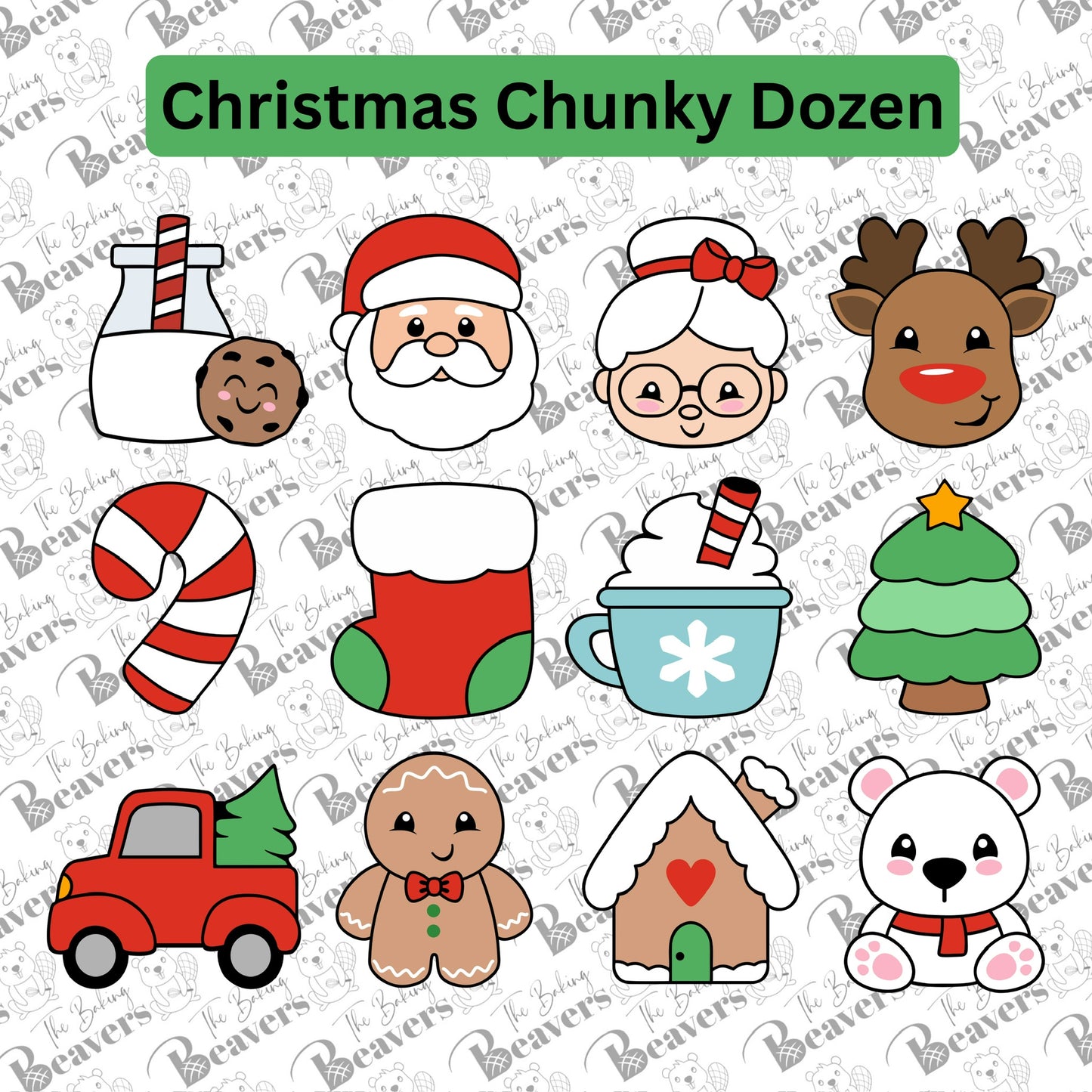 Christmas Dozen (3rd Edition- Chunky) Cookie Cutters