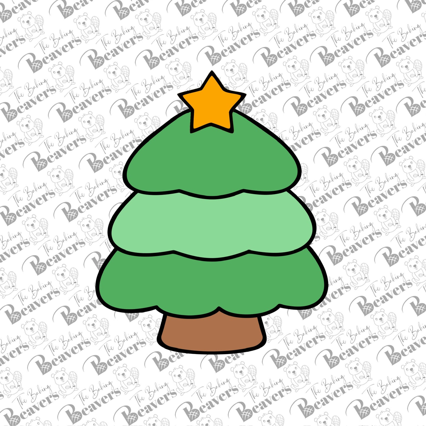 Chunky Christmas Tree with Star Cookie Cutter