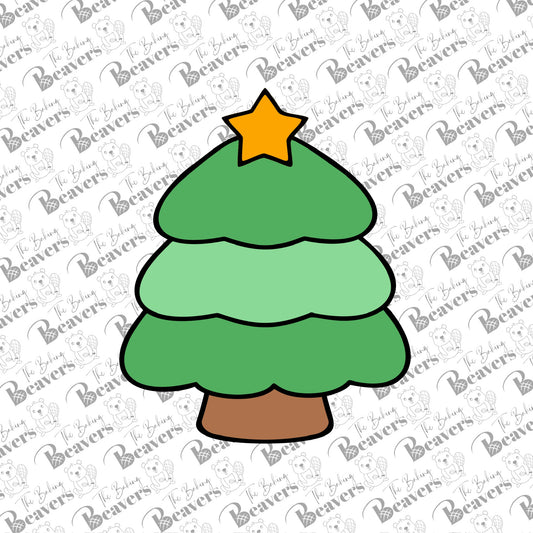 Chunky Christmas Tree with Star Cookie Cutter