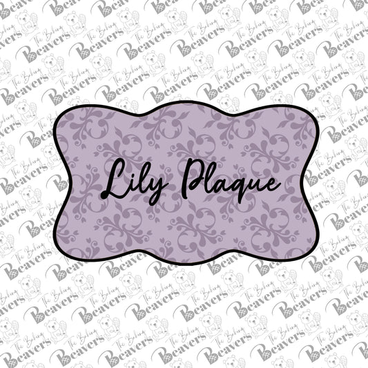 Lily Plaque Cookie Cutter
