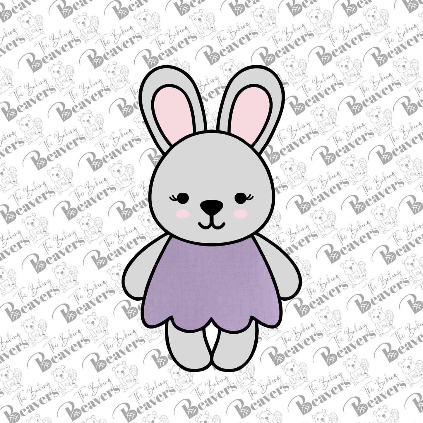 Girl Bunny in Dress Cookie Cutter
