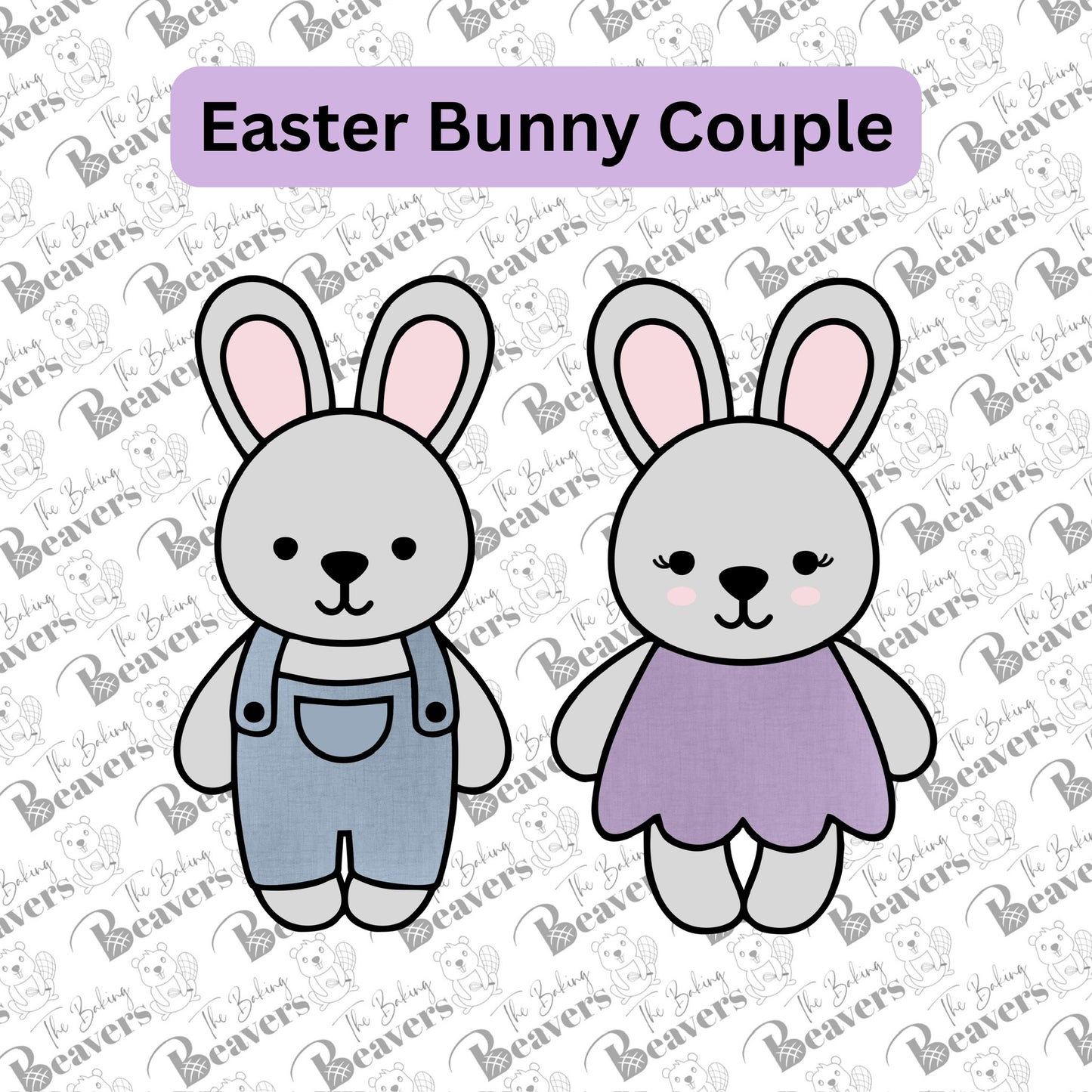 Easter Bunny Couple (Set of 2) Cookie Cutters