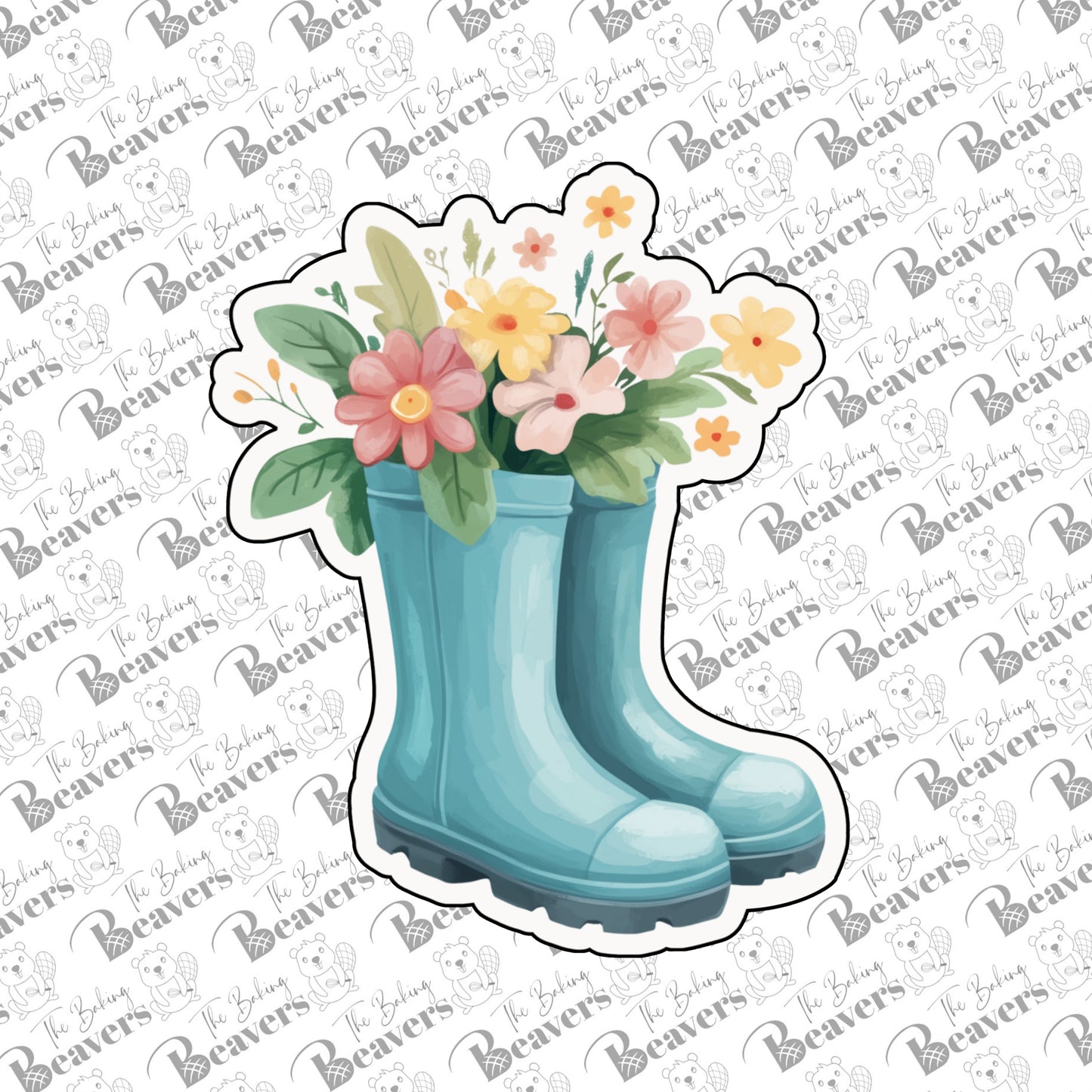 Rain boots with Flowers | Gardening Boots Cookie Cutter
