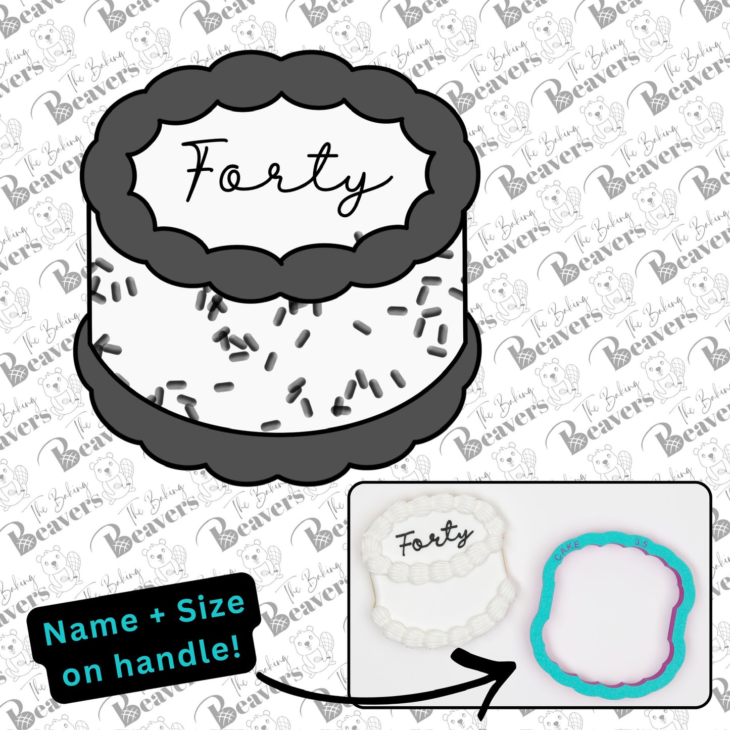 Round Decorated Cake Cookie Cutter