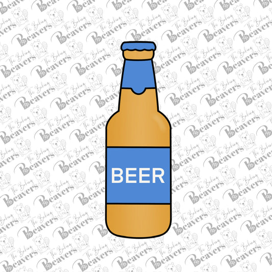 Glass Beer Bottle Cookie Cutter (recommend sizing up)