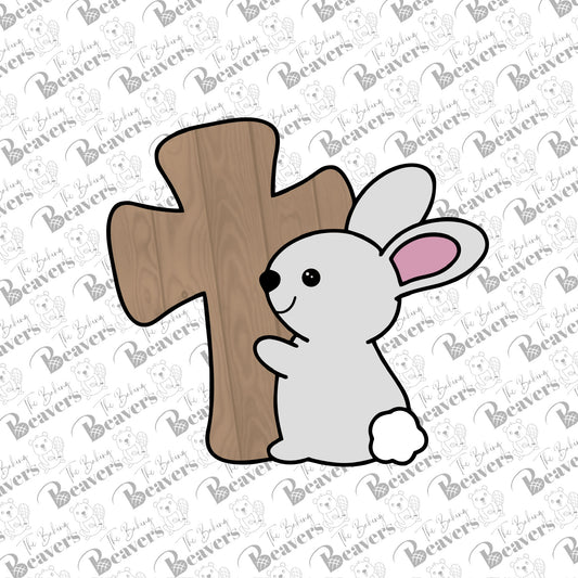 Easter Bunny with Cross Cookie Cutter