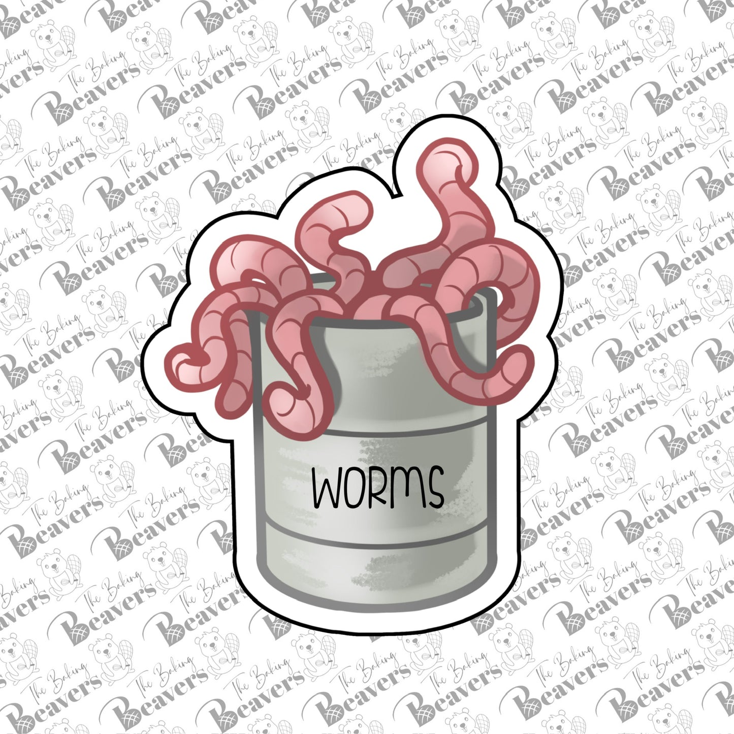 Can of Worms | Fishing Bait Cookie Cutter