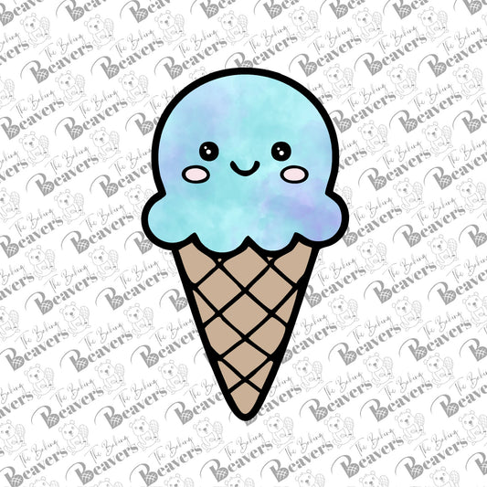 Simple Ice Cream Cone Cookie Cutter (recommend sizing up)