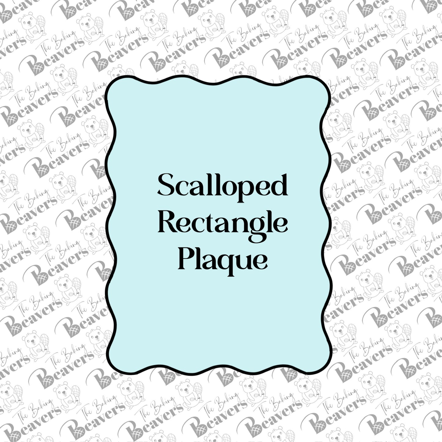 Scalloped Rectangle Plaque Cookie Cutter