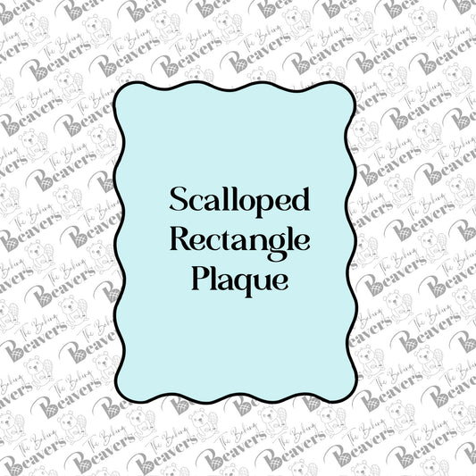Scalloped Rectangle Plaque Cookie Cutter