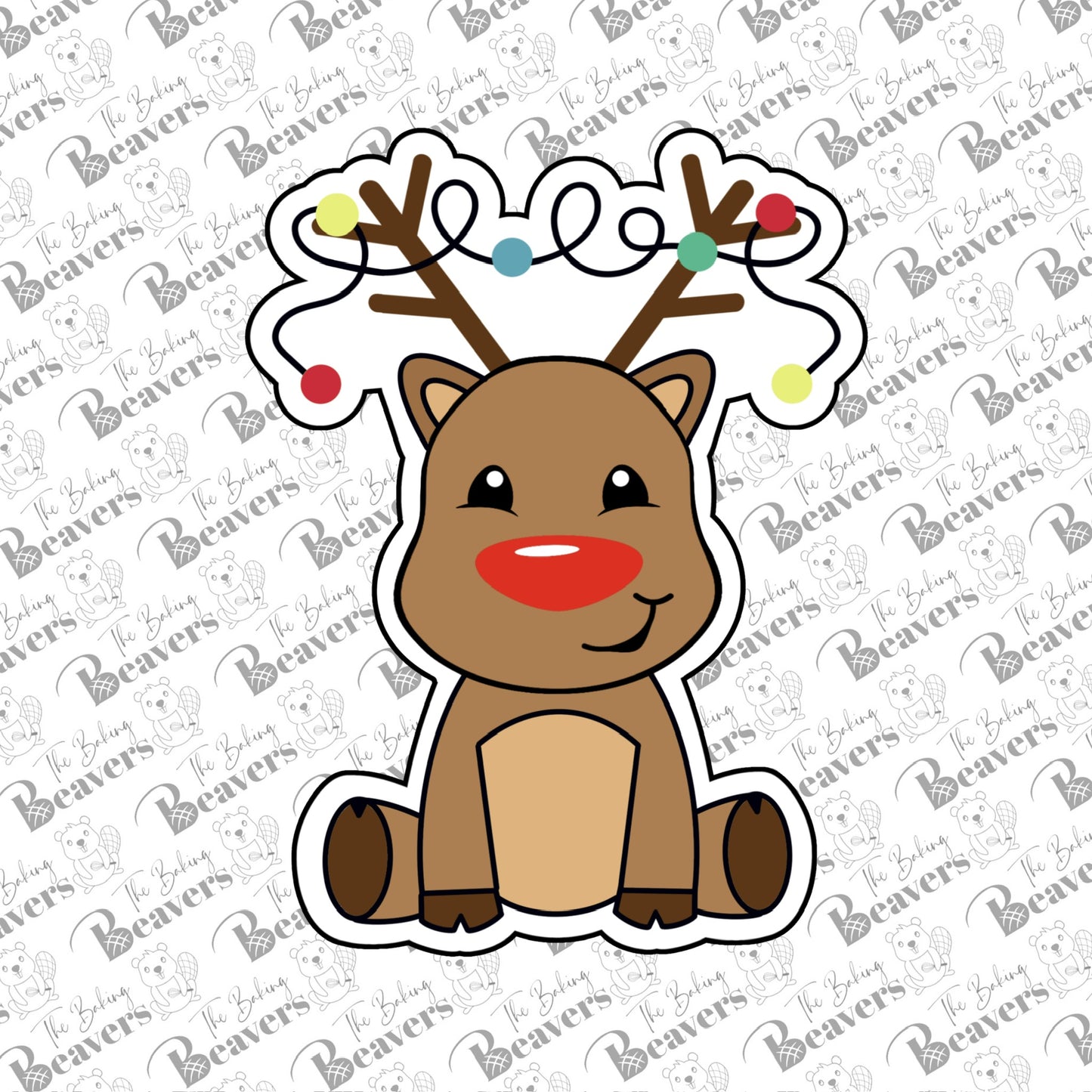 Reindeer with String Lights Cookie Cutter