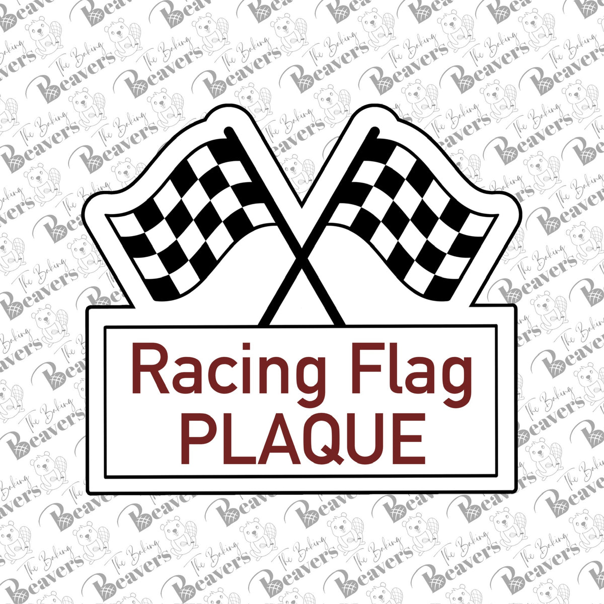 Racing Flag Plaque Cookie Cutter