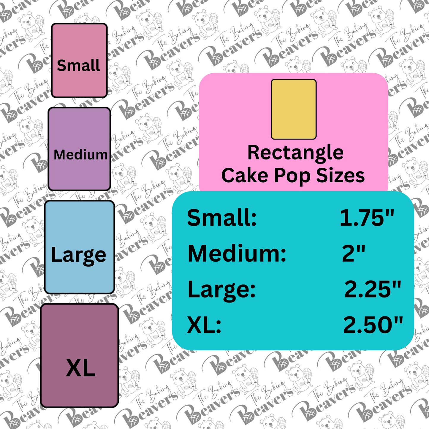 Rounded Corner RECTANGLE Cake Pop Mold Set (Cutter, Popper and Tray)