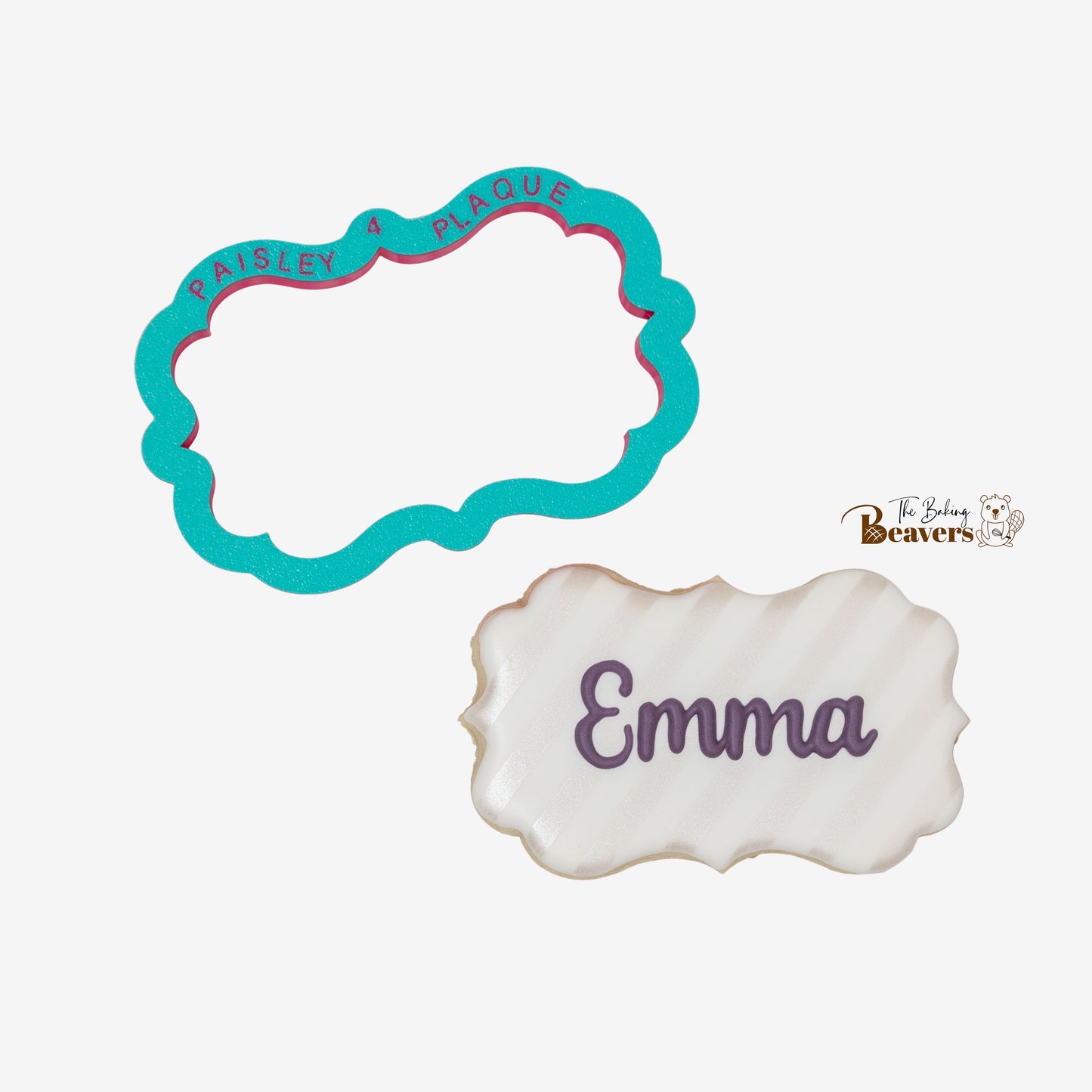 Skinny Paisley Plaque Cookie Cutter (recommend sizing up)