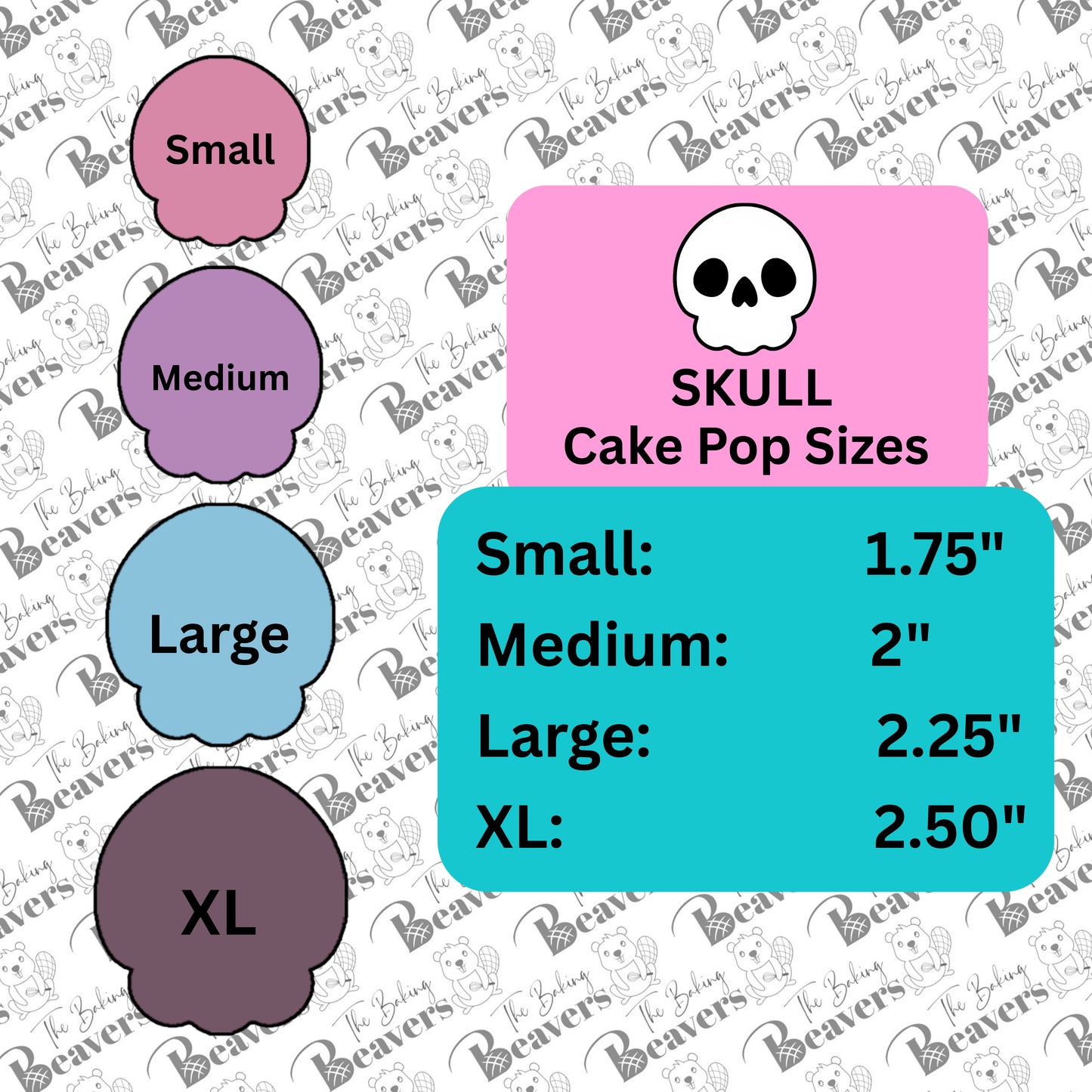 Skull Cake Pop Mold Set (Cutter, Popper and Tray + Detailed Popper option)