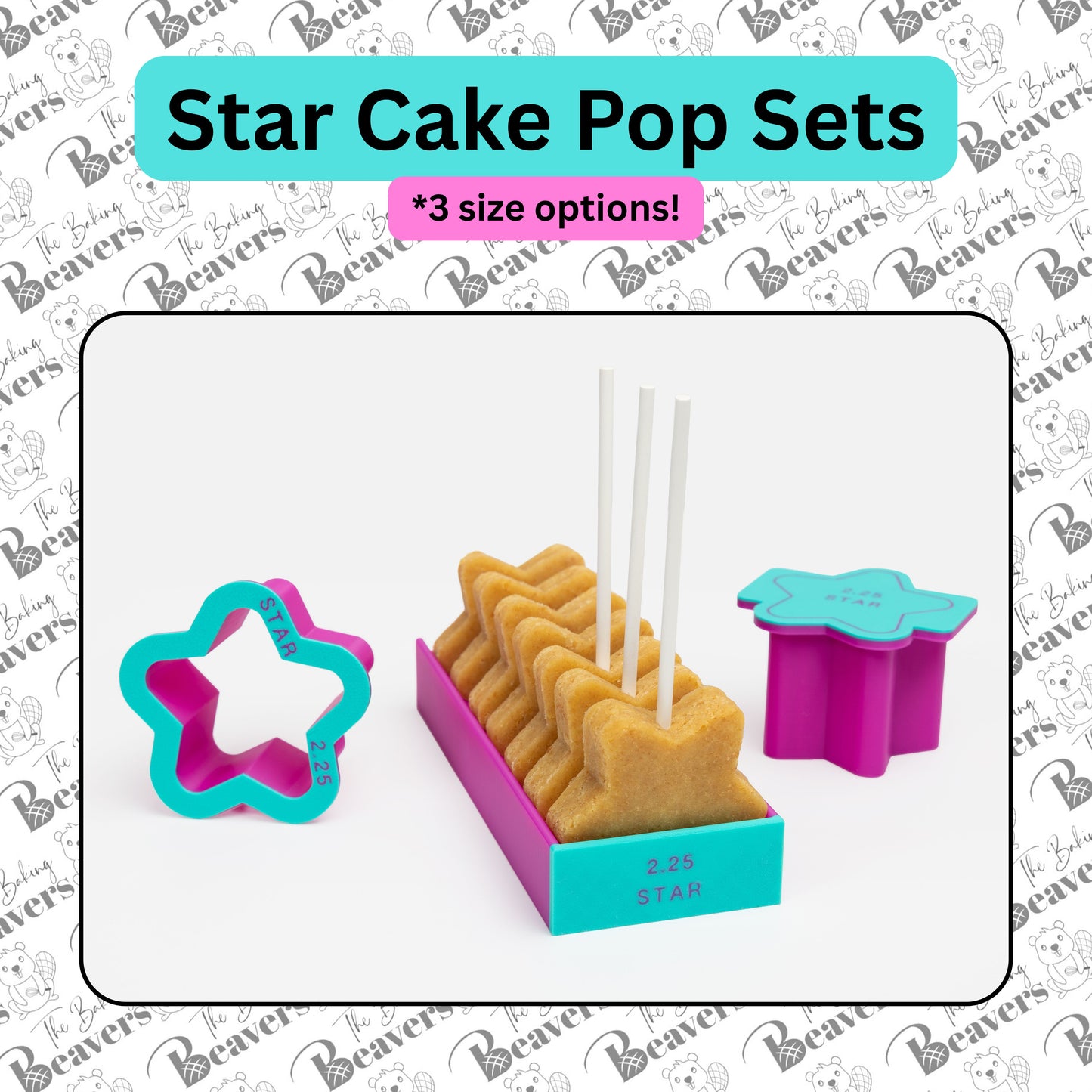 Star Cake Pop Set (Cutter, Popper and Tray)