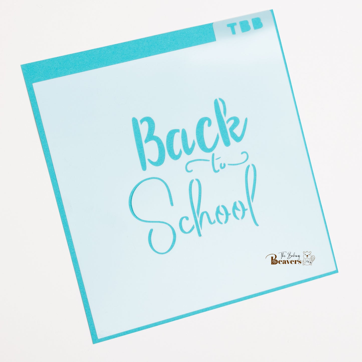 Back to School Text Plaque Cookie Cutter (with or without stencil)