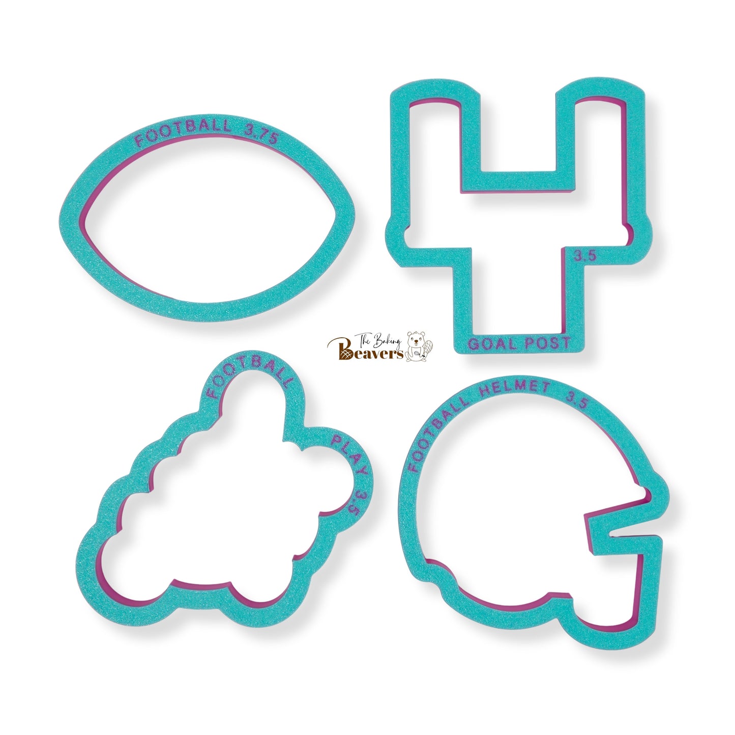 Football Game Set of Cookie Cutters (updated football size info)