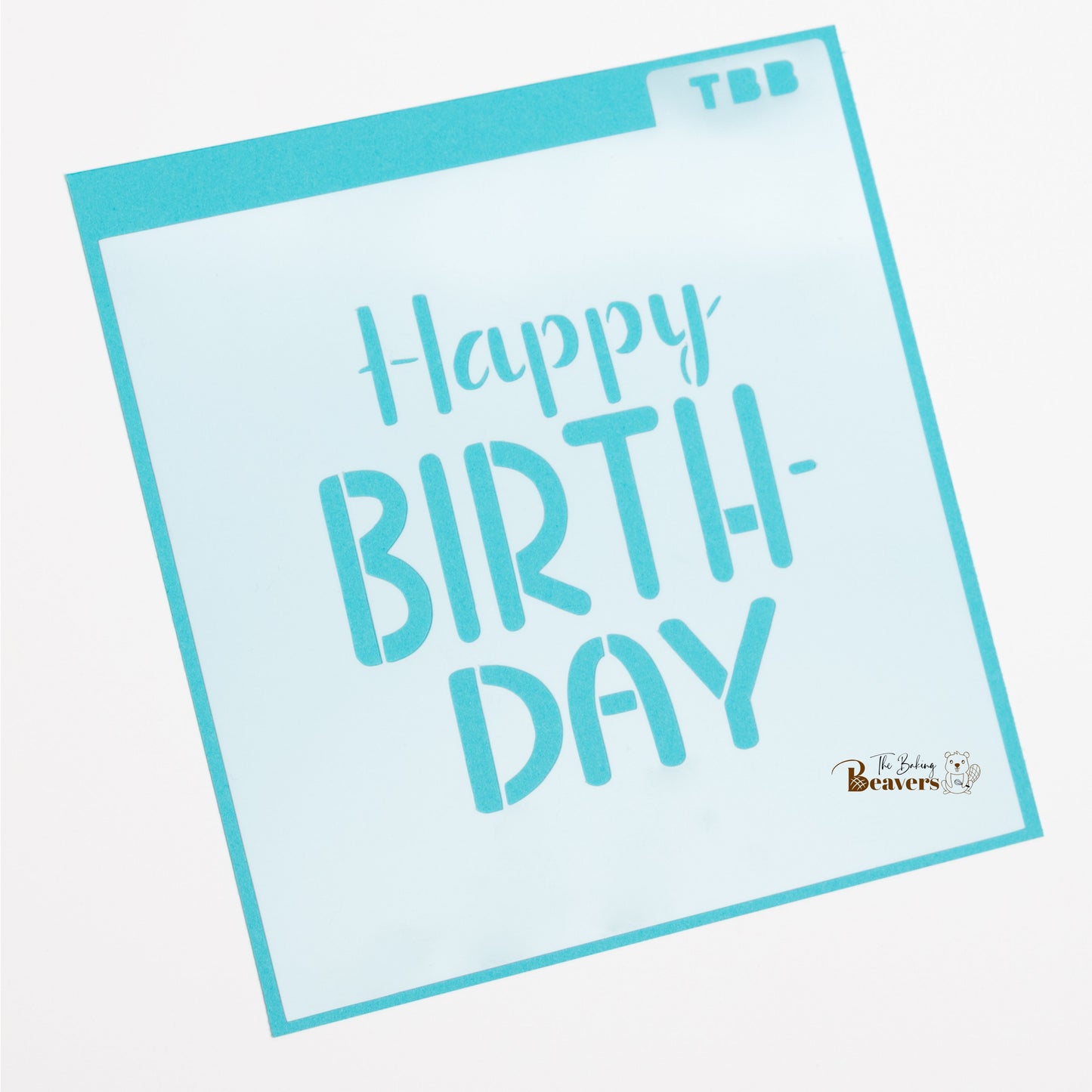 Happy Birthday Text Cookie Cutter (With or Without Stencil)